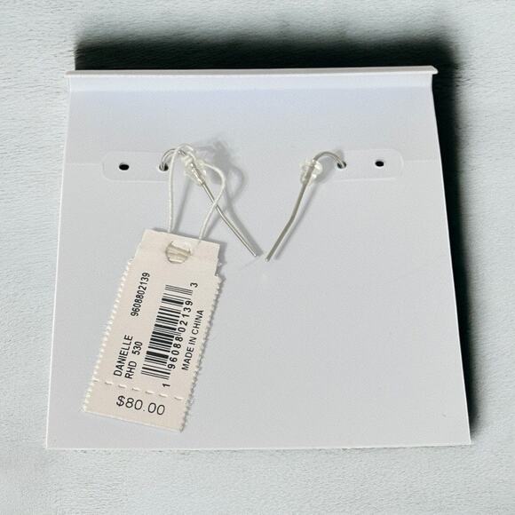 NWT! Kendra Scott Danielle Silver Statement Earrings in Lilac Abalone - Picture 5 of 5